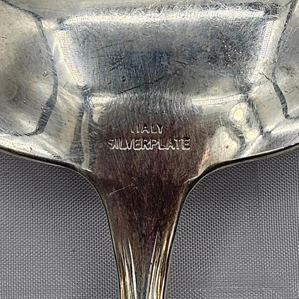 Gorham Heritage Silverplate Shell Serving Spoon Italy Scalloped Berry Nut 9in